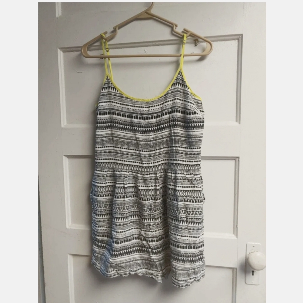 Tribal print spaghetti strap romper